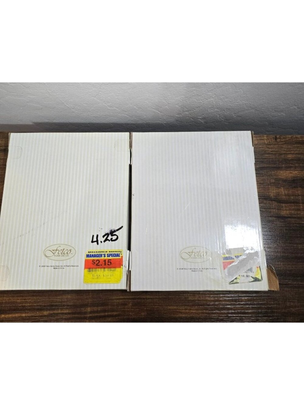 NWB Set 2 Fetco 5x7 Picture Frames With Textured Bronze & Silver Design - Picture 5 of 7